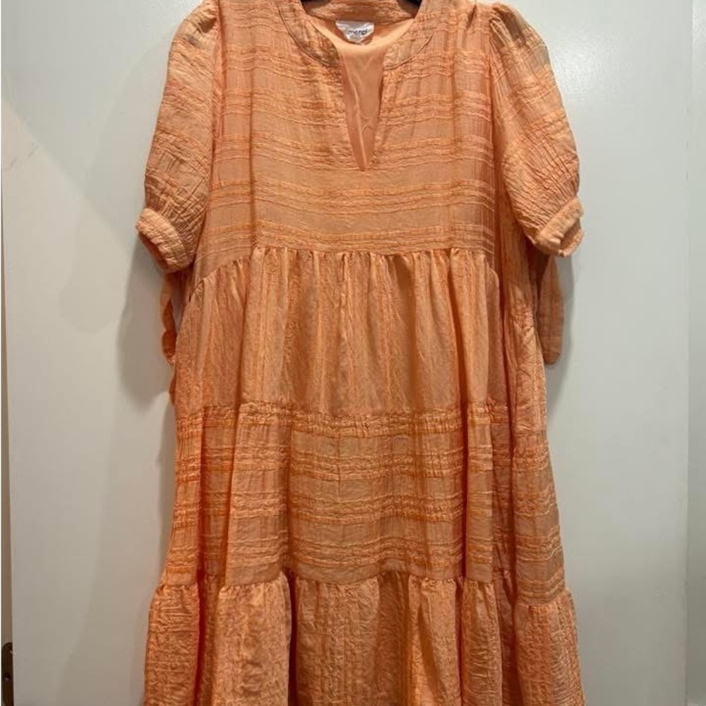 Orange Textured Dress